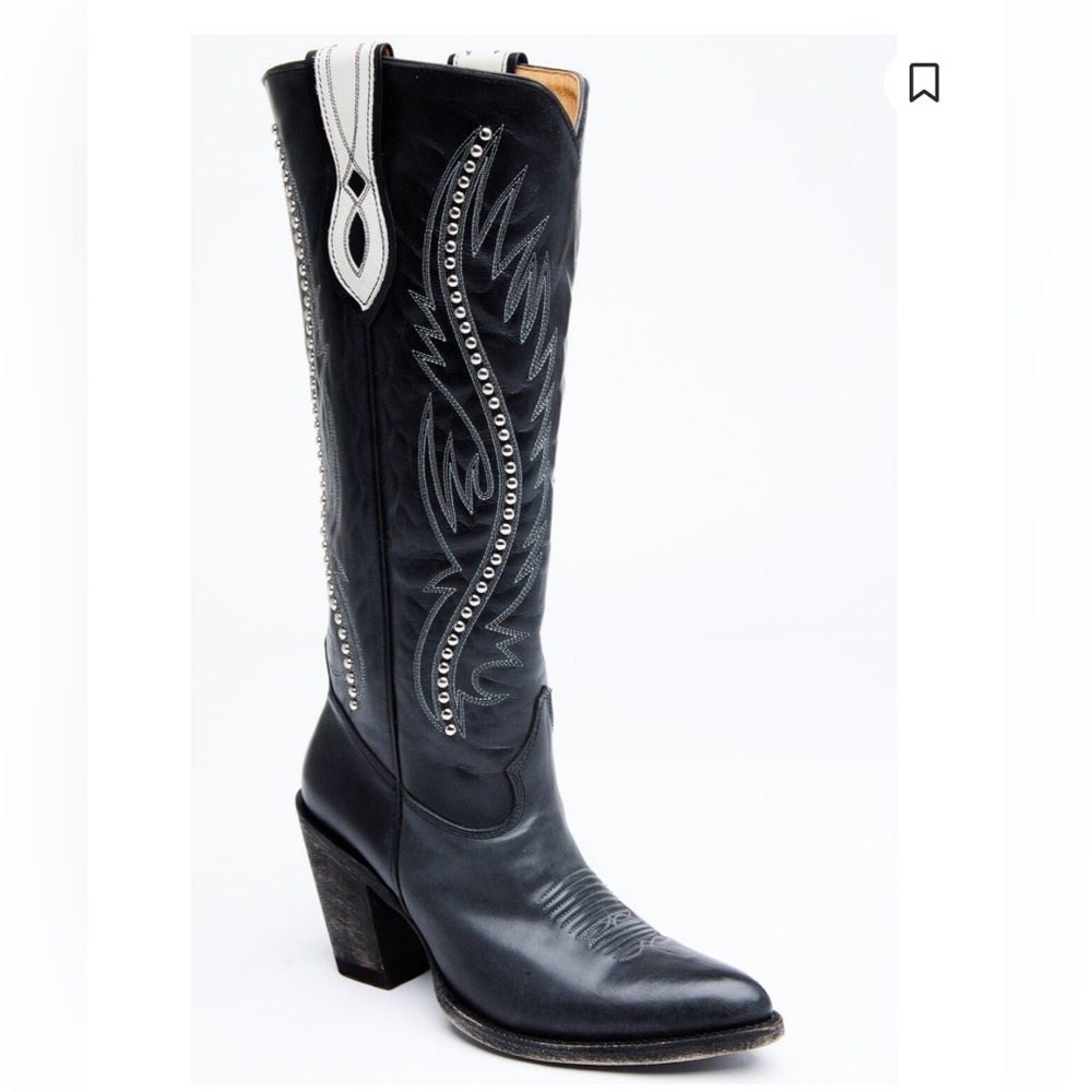 IDYLLWIND WOMEN'S CASH WESTERN BOOTS - ROUND TOE BLACK & WHITE 8.5